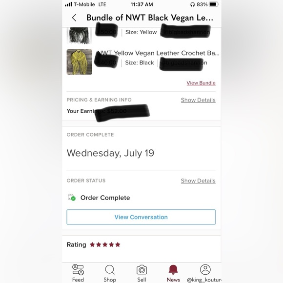 5 ⭐️’s NWT Yellow Vegan Leather Crochet Hand Bags - Picture 6 of 6